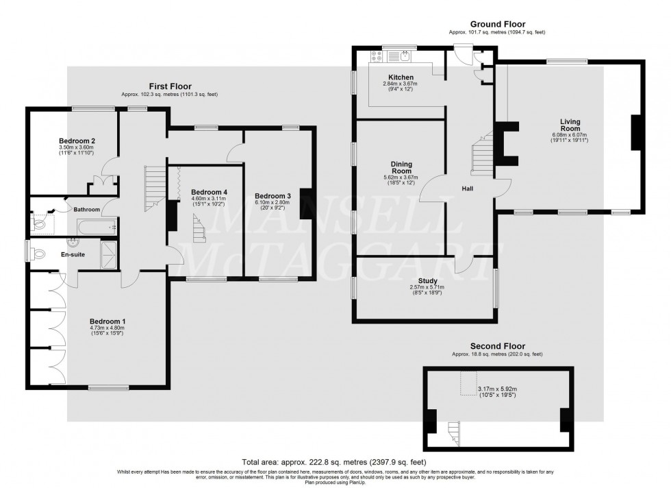 Floorplan for Kidds Hill, Colemans Hatch, TN7