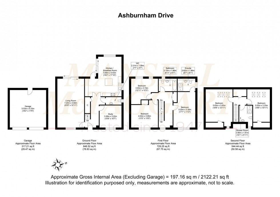 Floorplan for Ashburnham Drive, Cuckfield, RH17