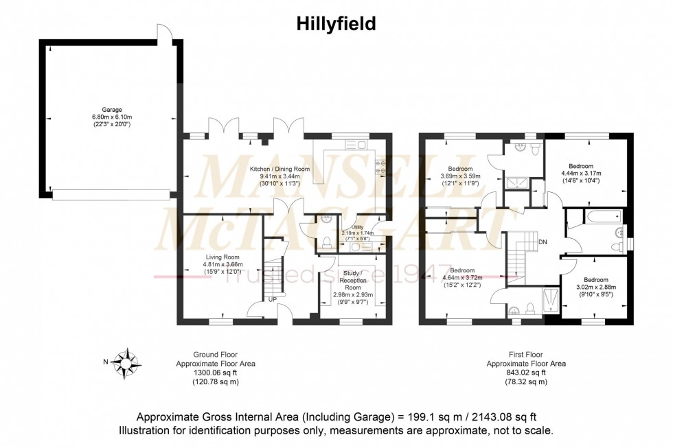 Floorplan for Hillyfield, Billingshurst, RH14