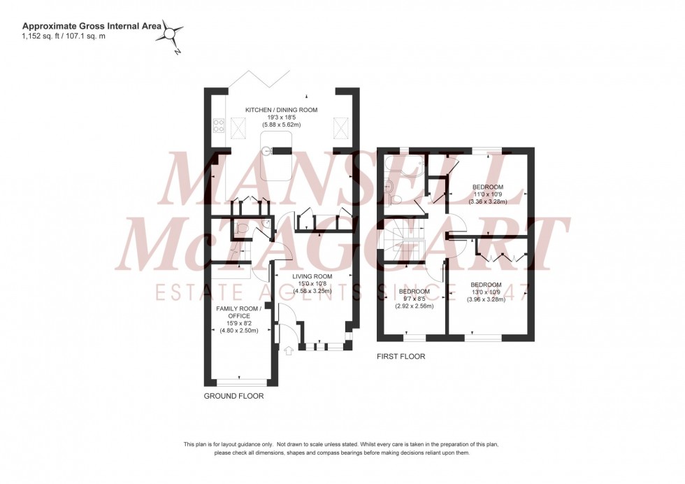 Floorplan for Cornford Close, Burgess Hill, RH15