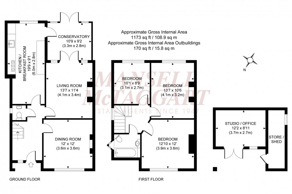 Floorplan for Crescent Road, Burgess Hill, RH15