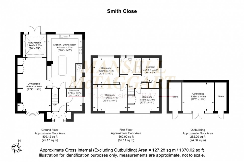 Floorplan for Smith Close, Crawley, RH10