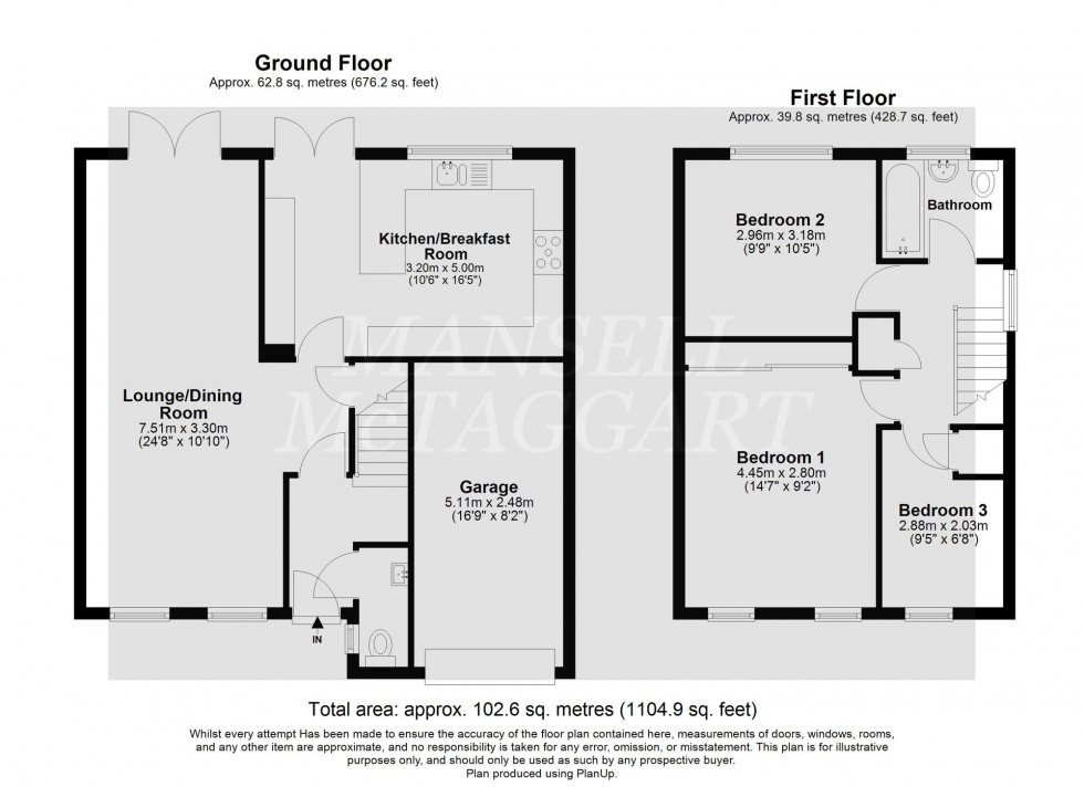 Floorplan for Sissinghurst Close, Crawley, RH10