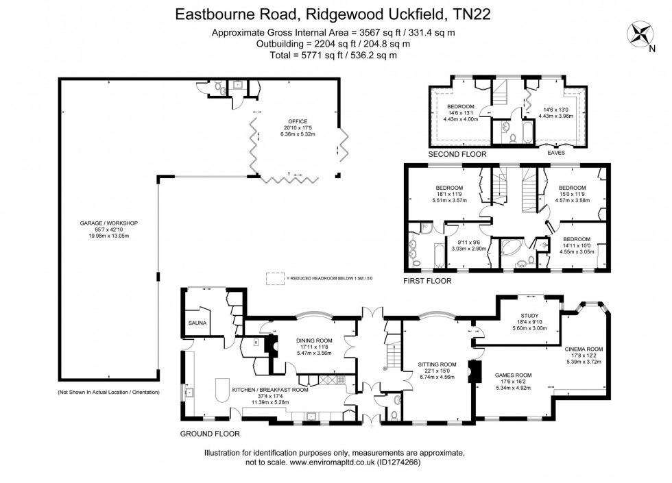 Floorplan for Eastbourne Road, Uckfield, TN22