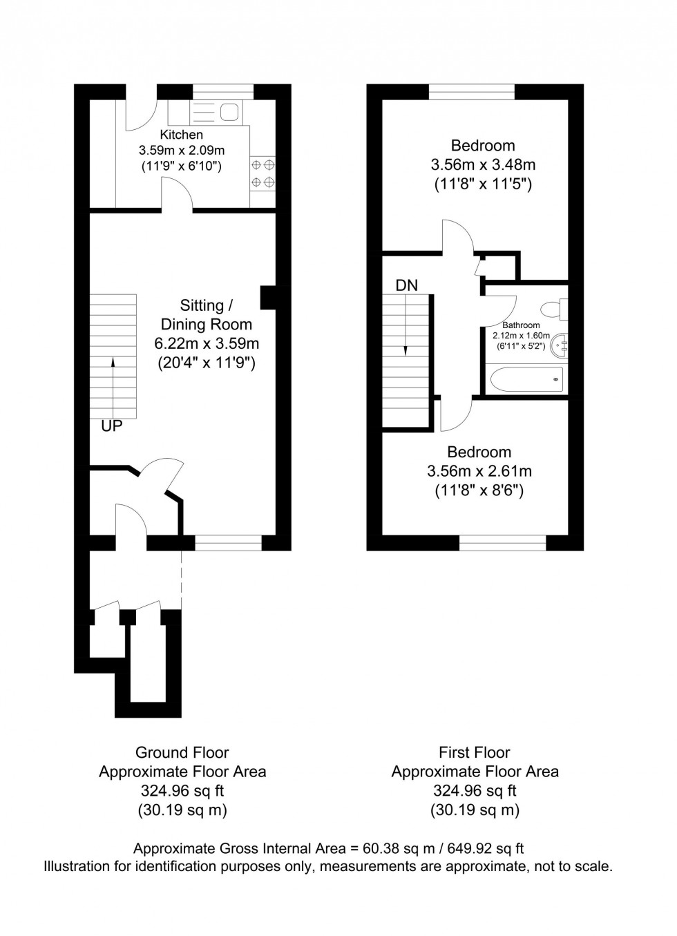 Floorplan for Warren Drive, Lewes, BN7