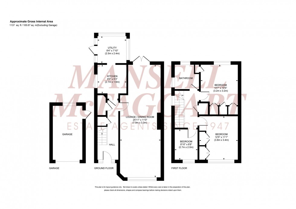 Floorplan for Grove Road, Burgess Hill, RH15
