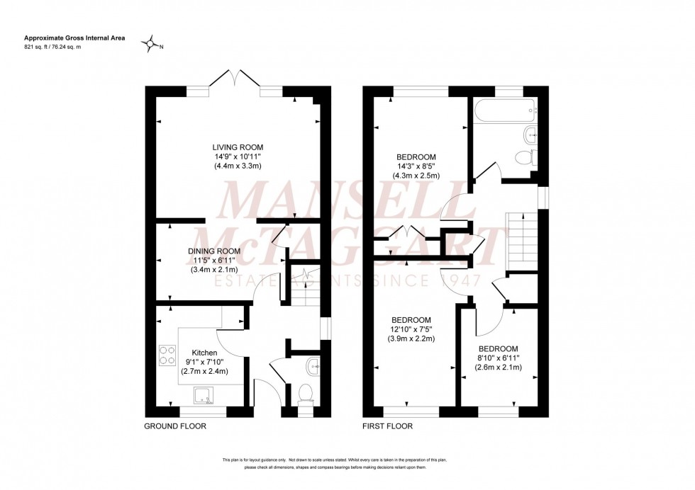 Floorplan for Payton Drive, Burgess Hill, RH15