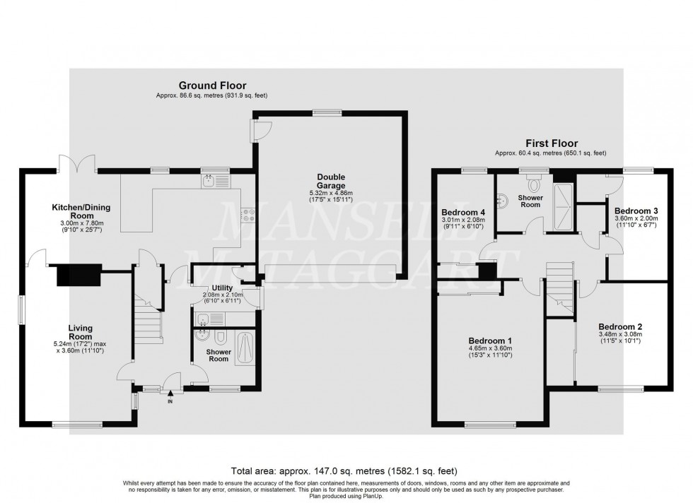 Floorplan for Stuart Way, East Grinstead, RH19