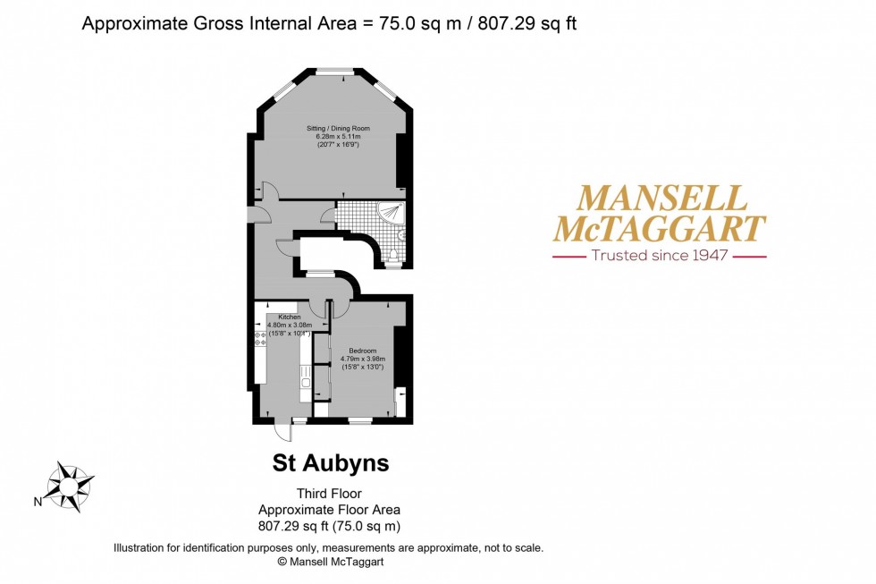 Floorplan for St. Aubyns, Hove, BN3