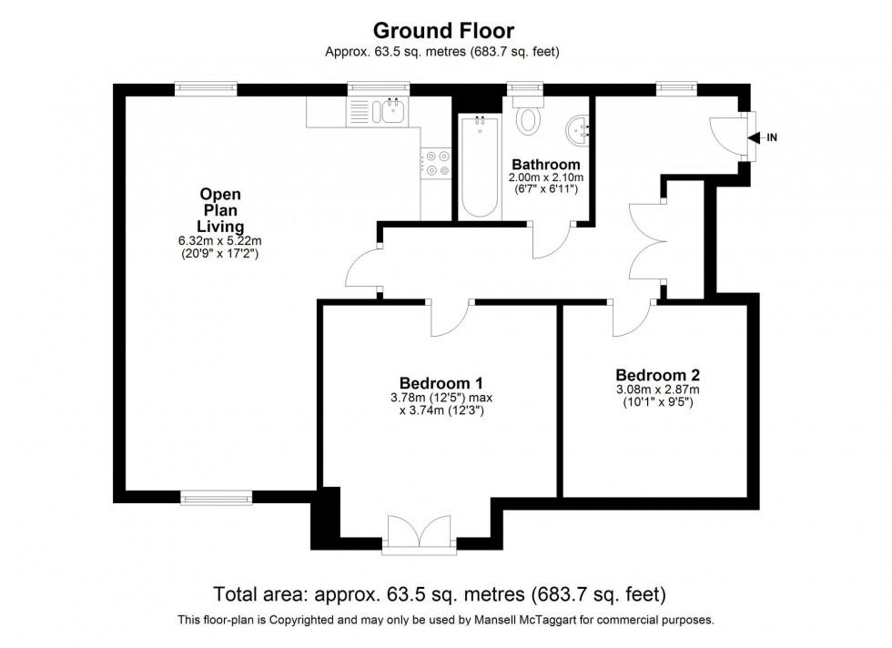 Floorplan for Cornwell Avenue, Crawley, RH10