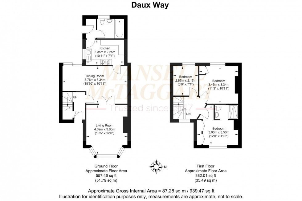 Floorplan for Daux Way, Billingshurst, RH14
