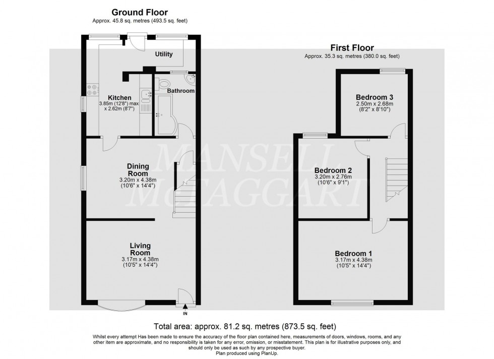 Floorplan for Hermitage Road, East Grinstead, RH19
