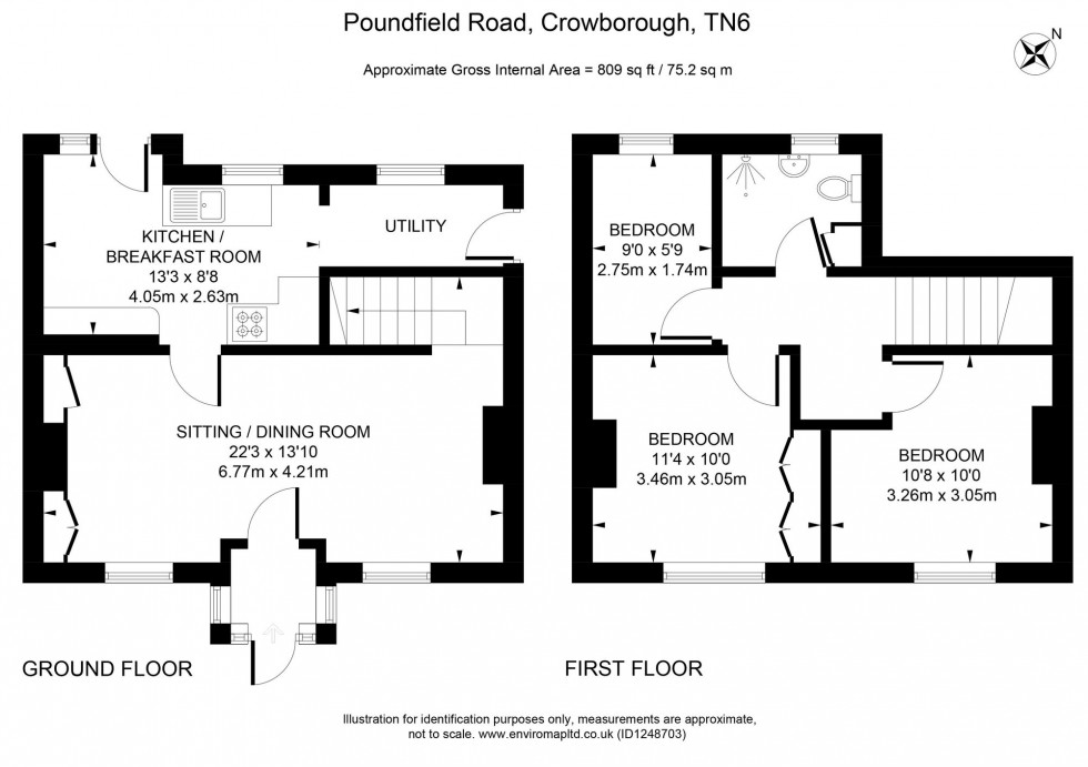 Floorplan for Poundfield Road, Crowborough, TN6