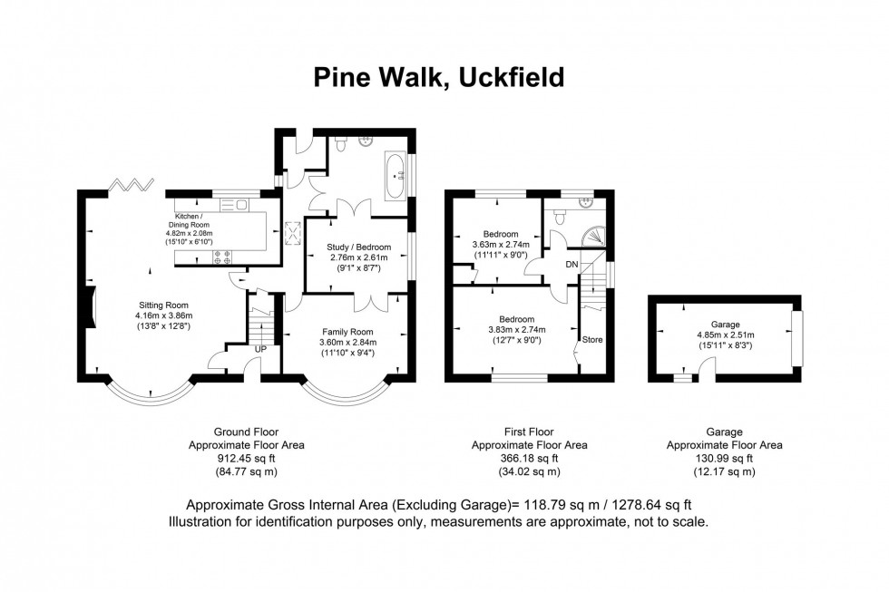 Floorplan for Pine Walk, Uckfield, TN22
