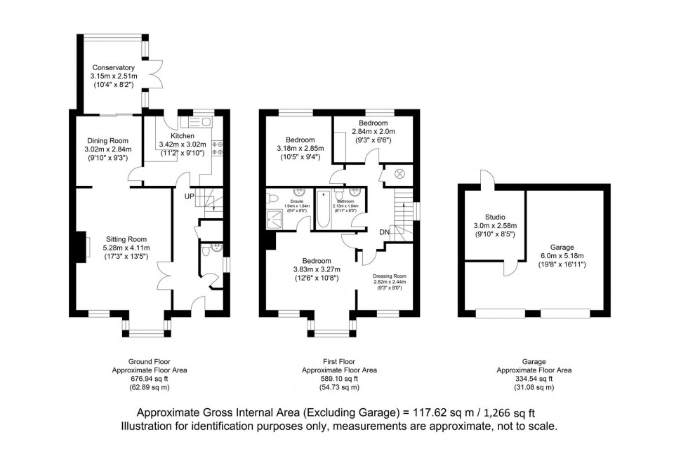 Floorplan for Cluny Street, Lewes, BN7