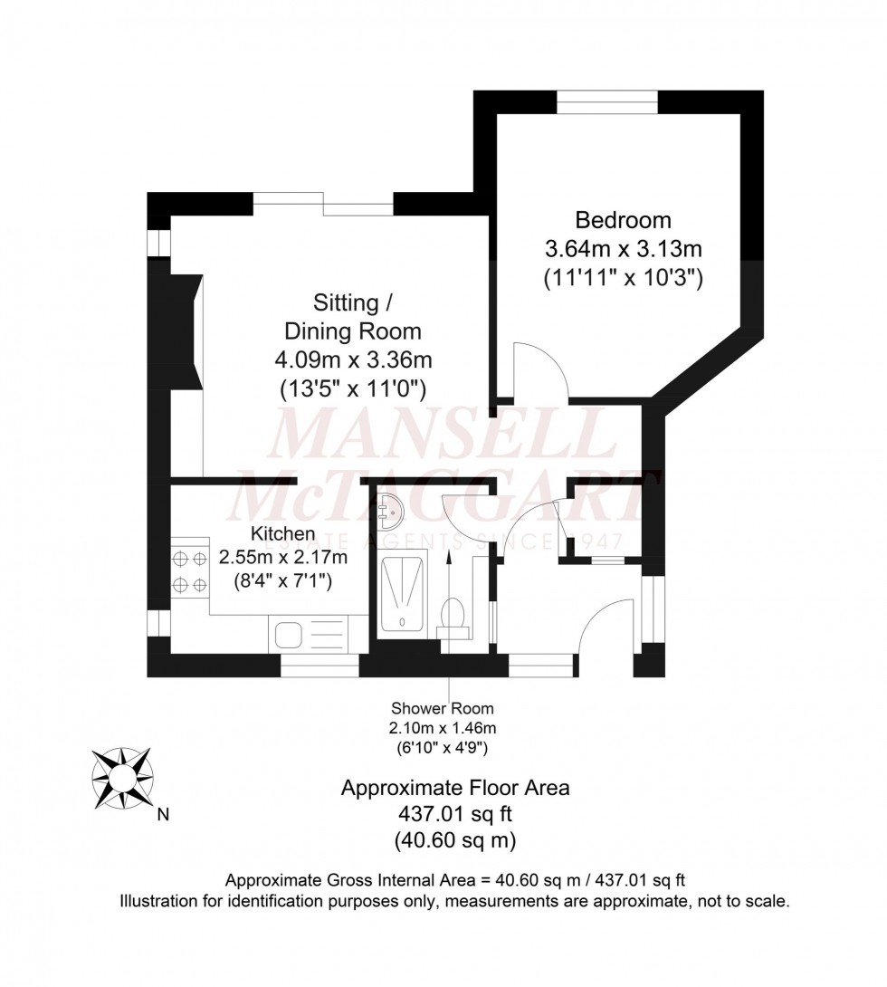 Floorplan for De La Warr Green, Lewes, BN7