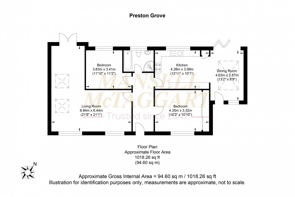 Floorplan for Preston Grove, Framfield, TN22