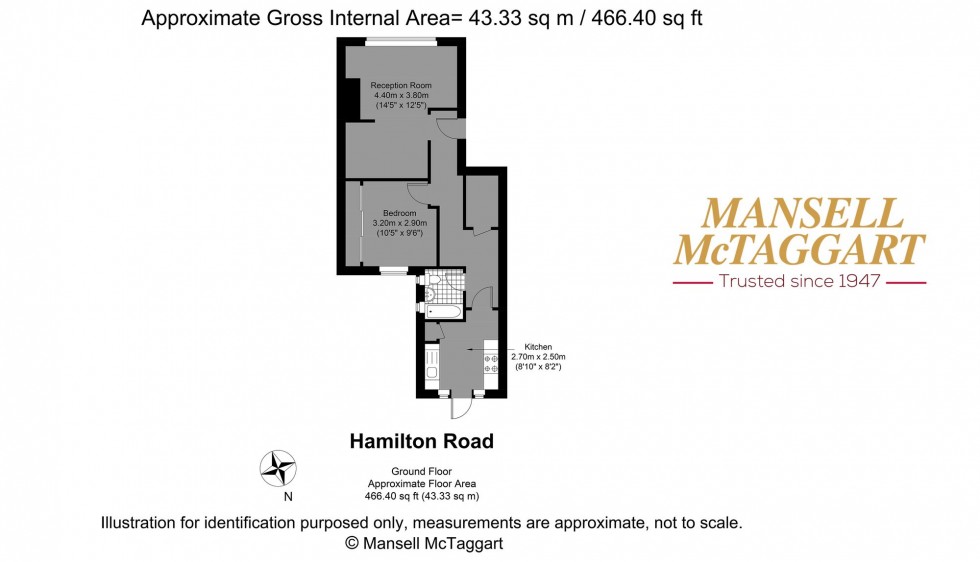 Floorplan for Hamilton Road, Brighton, BN1