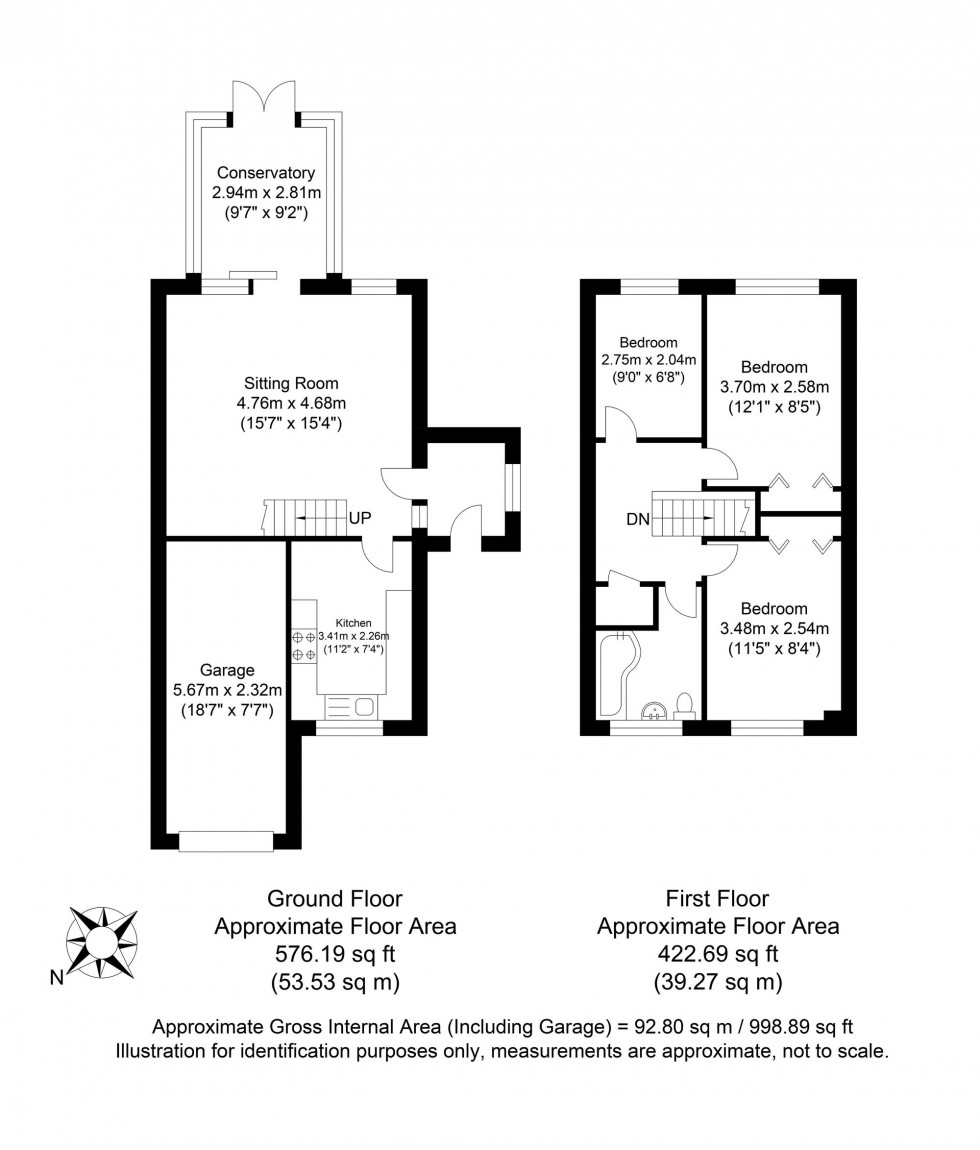 Floorplan for Cranmer Close, Lewes, BN7