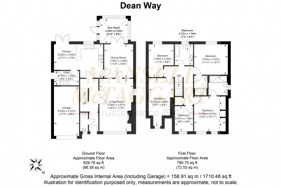 Floorplan for Dean Way, Storrington, RH20