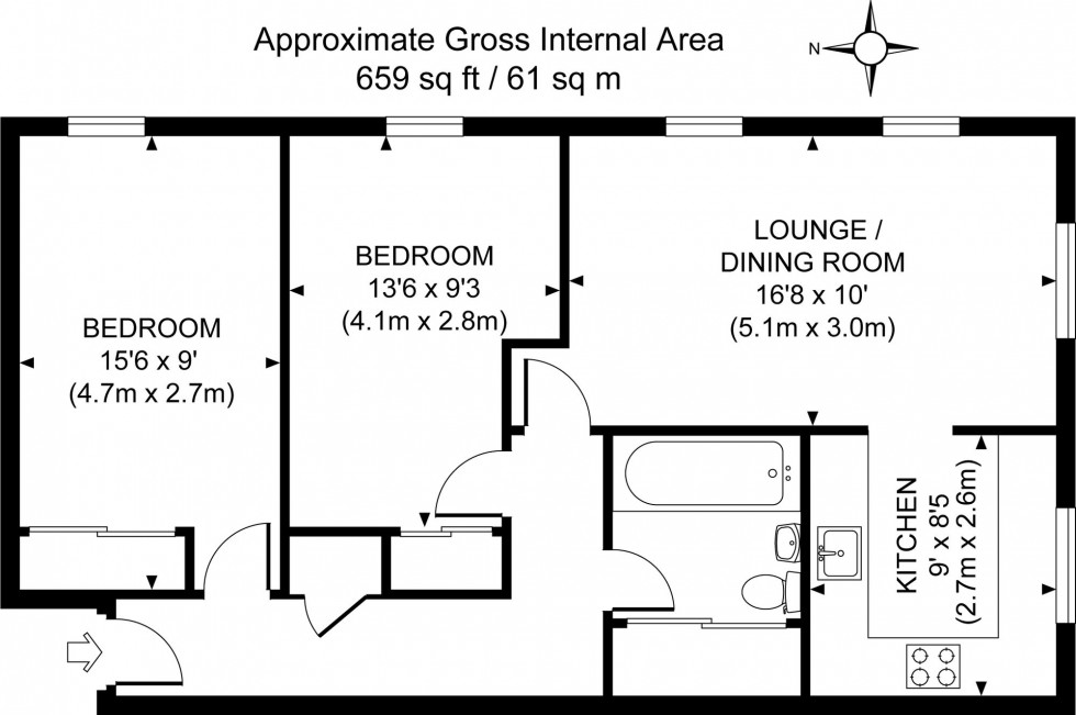 Floorplan for Crescent Way, St. Lukes Court Crescent Way, RH15