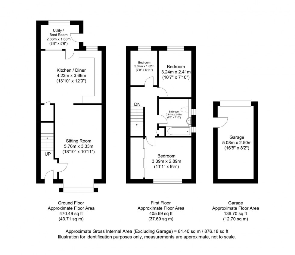 Floorplan for Dunvan Close, Lewes, BN7