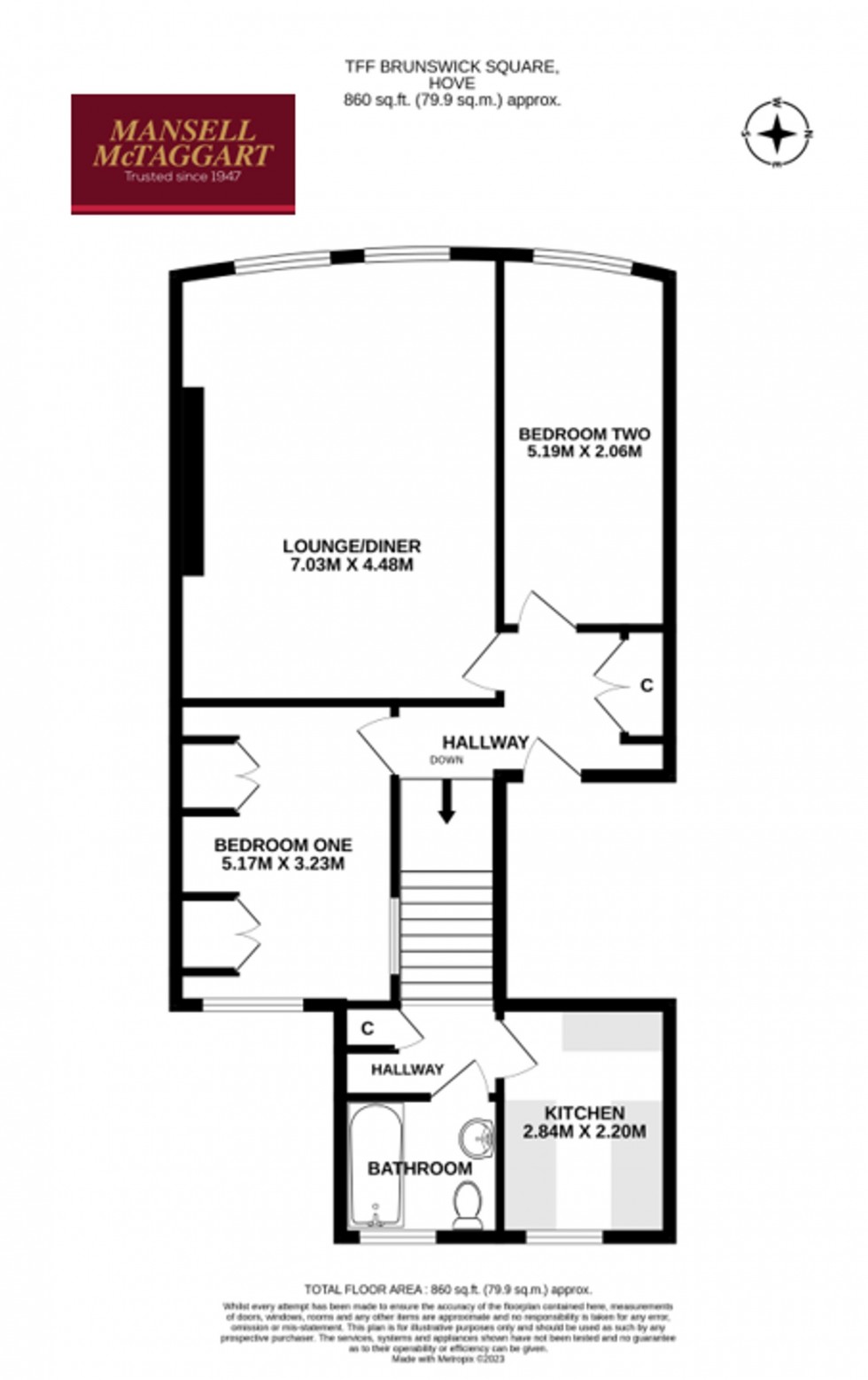 Floorplan for Brunswick Square, Hove, BN3
