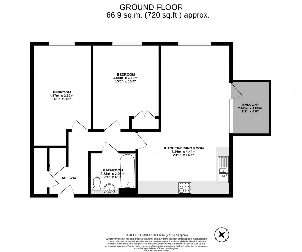 Floorplan for Russells Crescent, Russell Square Russells Crescent, RH6