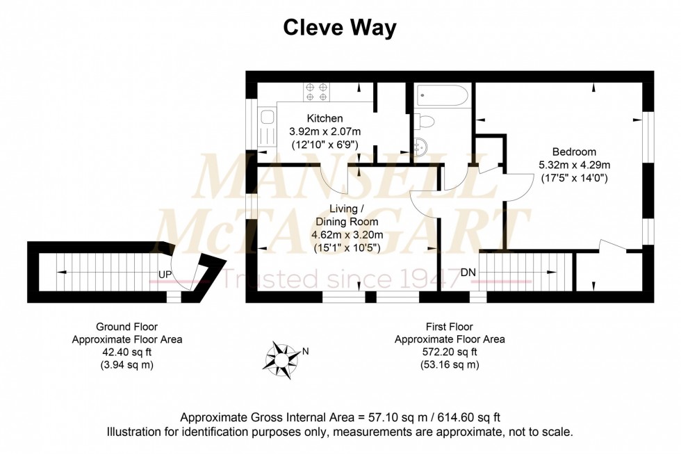 Floorplan for Cleve Way, Billingshurst, RH14
