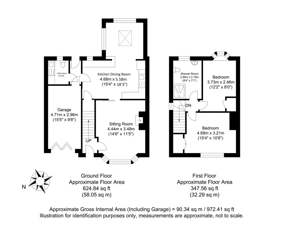 Floorplan for Firle Crescent, Lewes, BN7