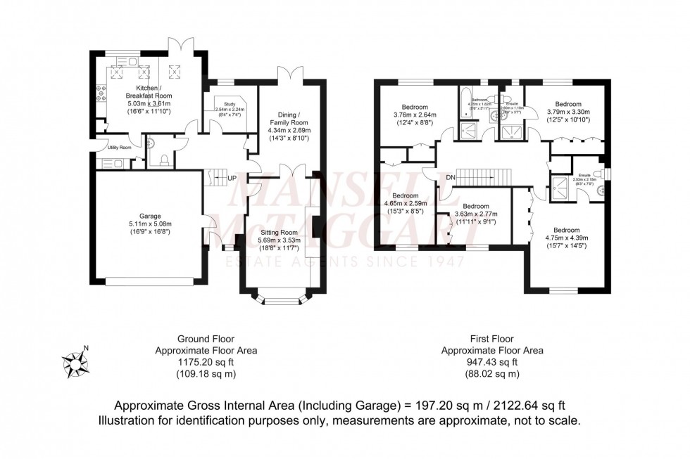 Floorplan for Vicarage Close, Colgate, RH12