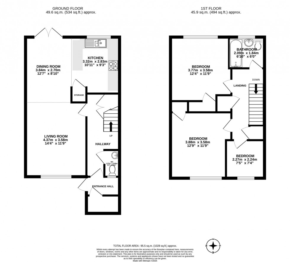 Floorplan for Laws Close, Ifield, RH11
