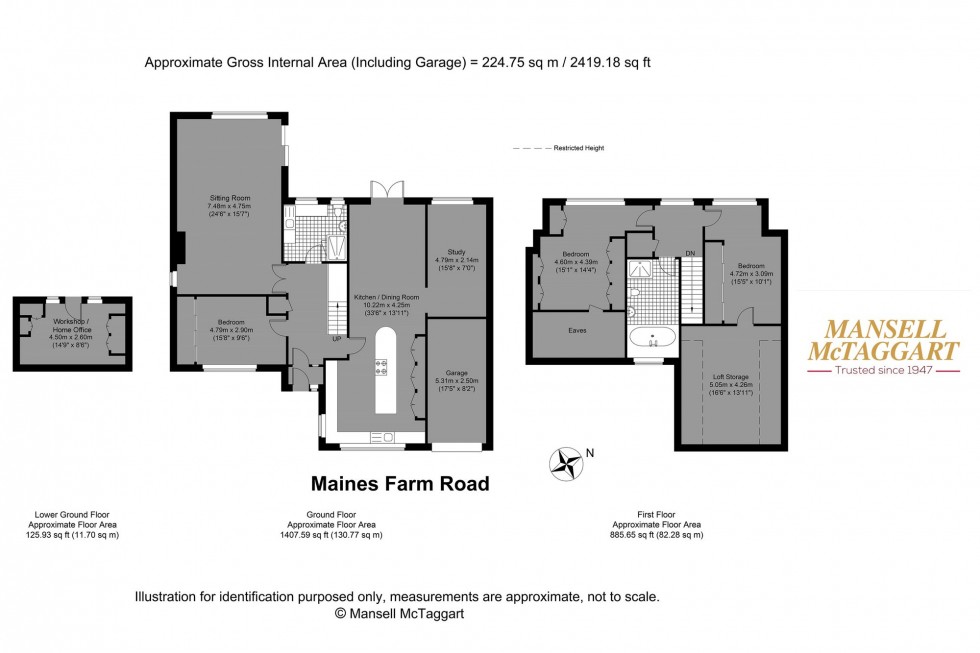 Floorplan for Maines Farm Road, Upper Beeding, BN44