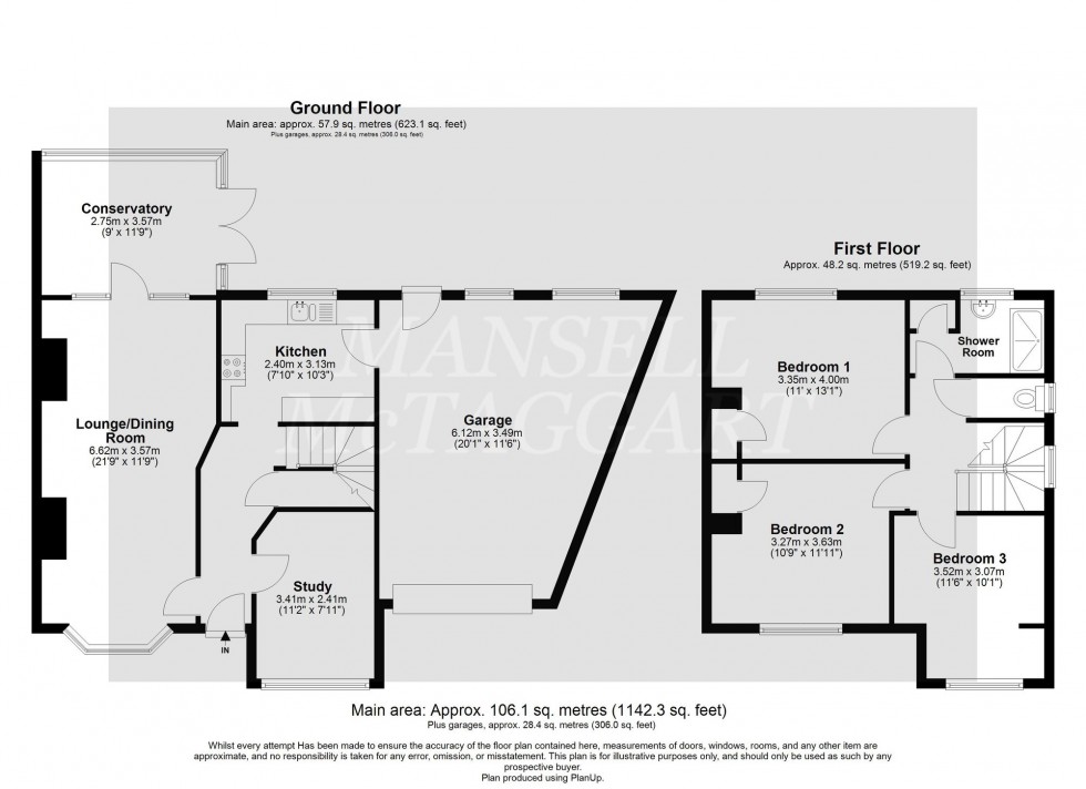 Floorplan for Woodside Crescent, Smallfield, RH6