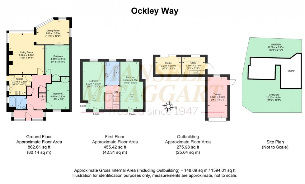 Floorplan for Ockley Way, Hassocks, BN6