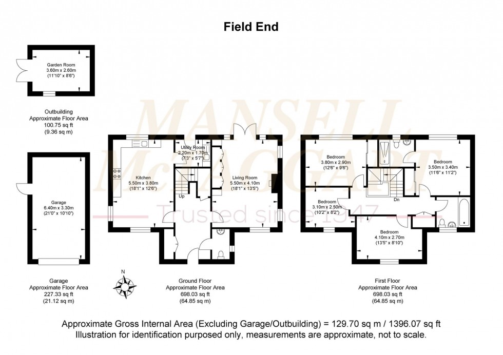 Floorplan for Field End, Billingshurst, RH14