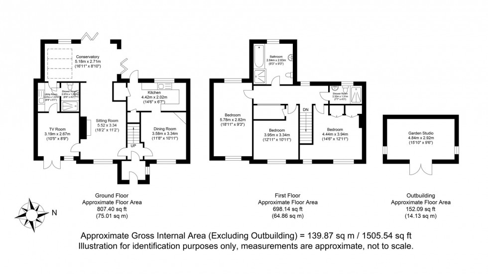 Floorplan for North Way, Lewes, BN7