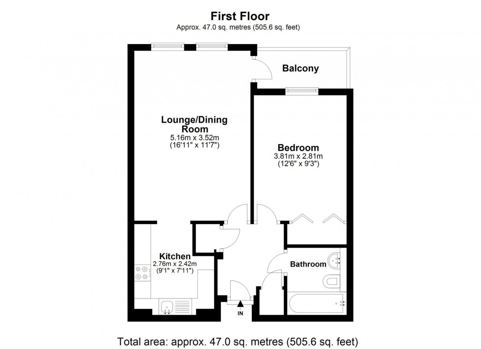 Floorplan for Fairfield Road, East Grinstead, RH19