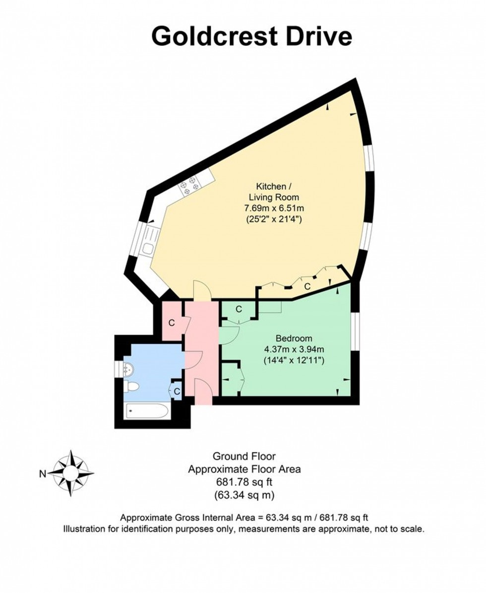 Floorplan for Goldcrest Drive, Sayers Common, BN6