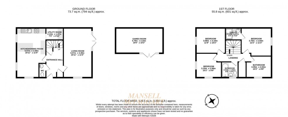 Floorplan for Maynard Drive, Horley, RH6