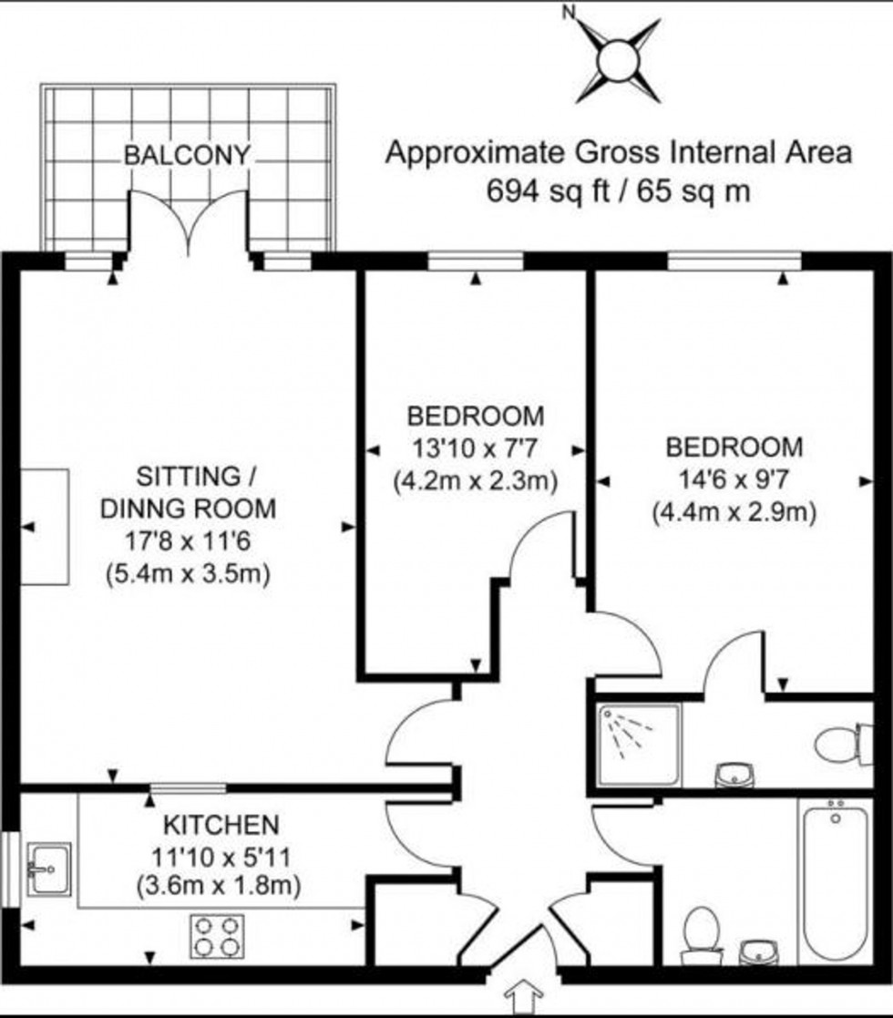 Floorplan for Harlands Road, Harlands House Harlands Road, RH16