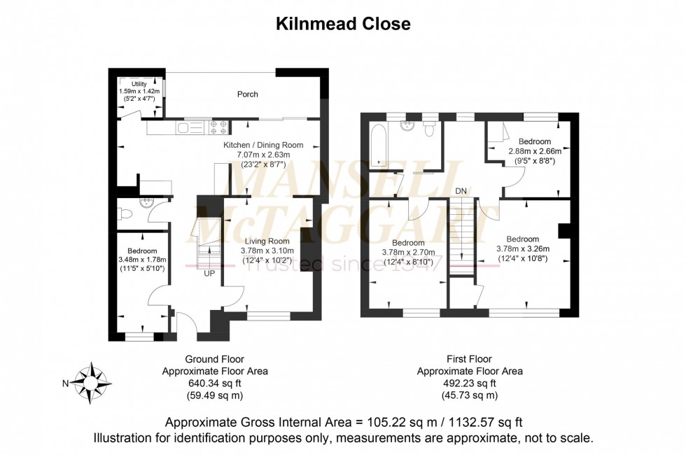 Floorplan for Kilnmead Close, Crawley, RH10