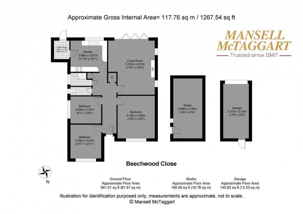 Floorplan for Beechwood Close, Brighton, BN1