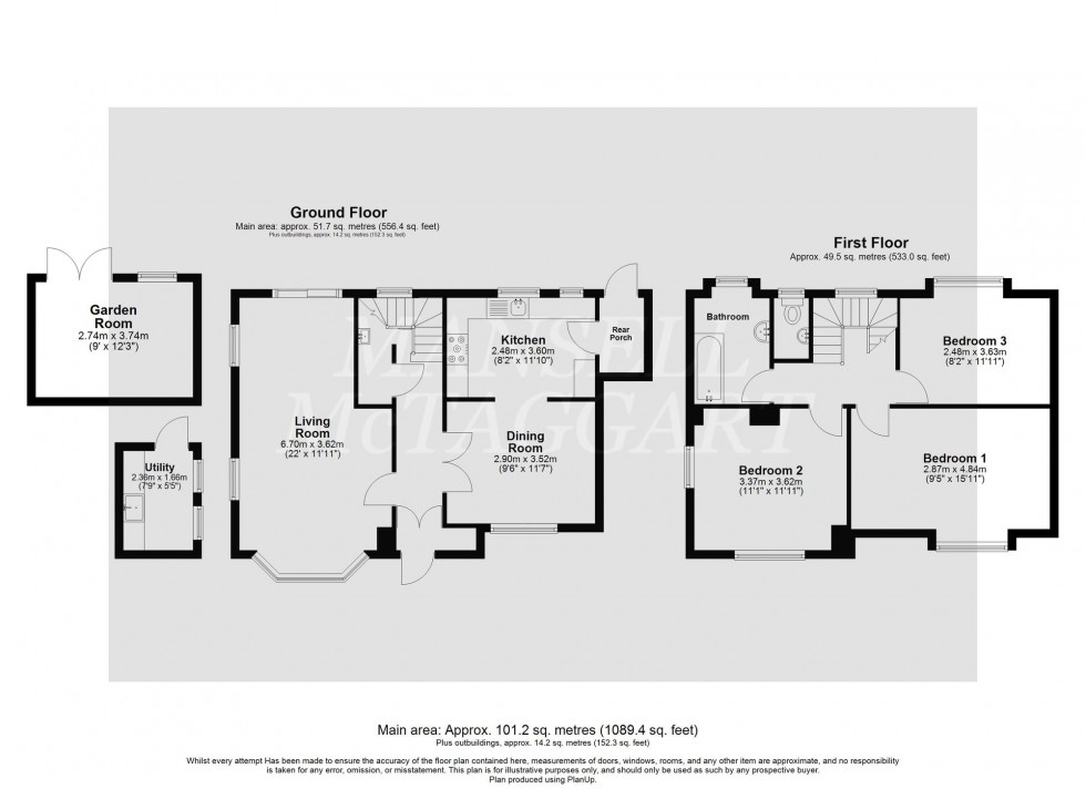 Floorplan for Cranston Road, East Grinstead, RH19