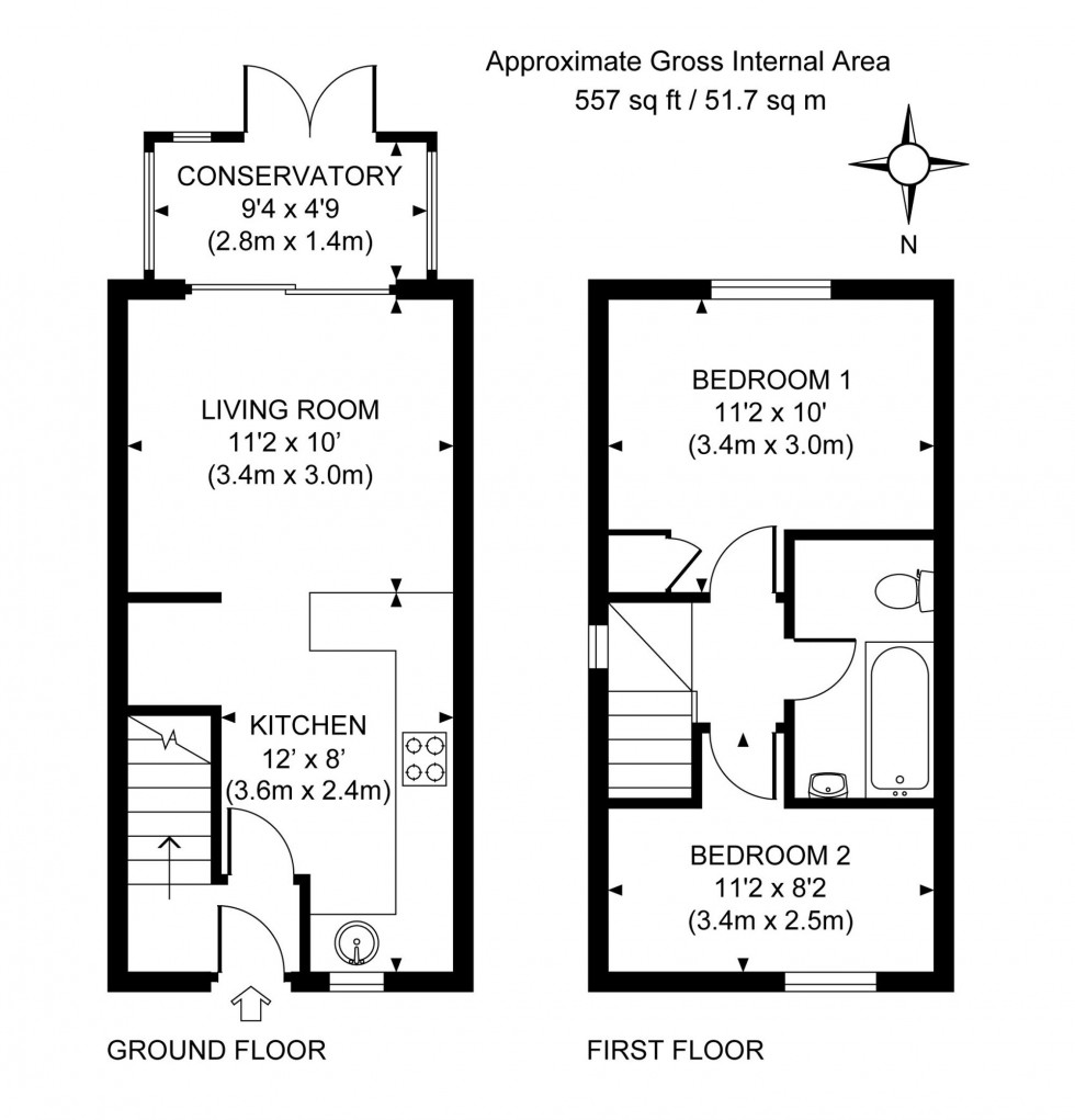 Floorplan for Faulkners Way, Burgess Hill, RH15