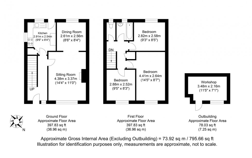 Floorplan for Blois Road, Lewes, BN7