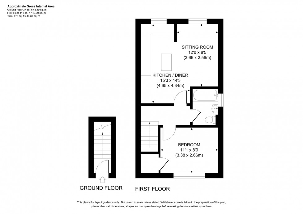Floorplan for Larch Way, Haywards Heath, RH16