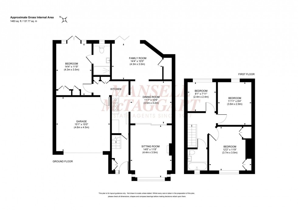 Floorplan for Beaconsfield Close, Burgess Hill, RH15