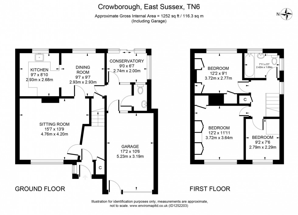 Floorplan for Eridge Gardens, Crowborough, TN6