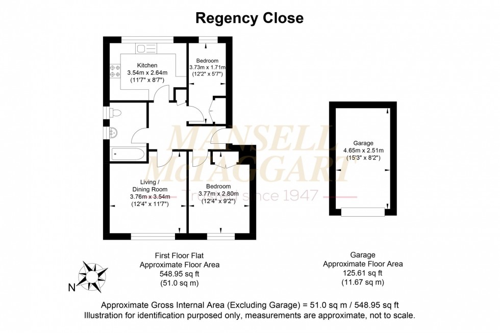 Floorplan for Regency Close, Uckfield, TN22